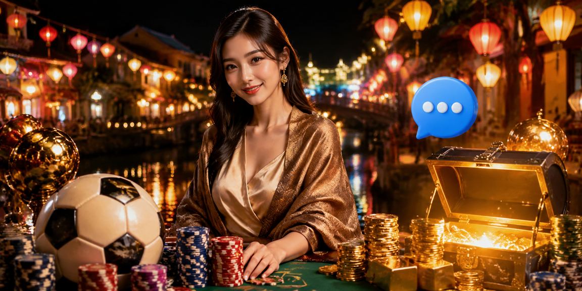Người hâm mộ bóng đá đặt cược trực tuyến dưới đèn lồng Hội An