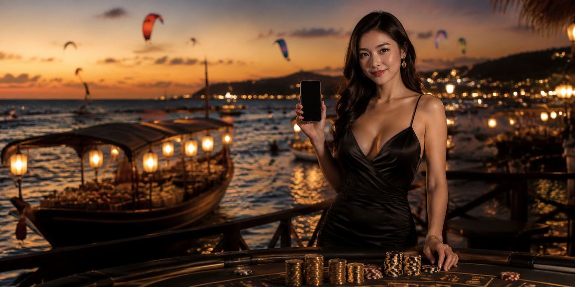 Người dùng chơi casino trên điện thoại tại lễ hội Mũi Né